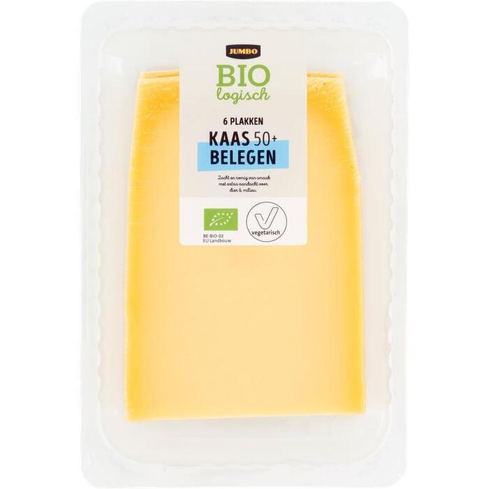 Jumbo Biologische Kaas Belegen 50+ 6 Plakken 190 g (190g)