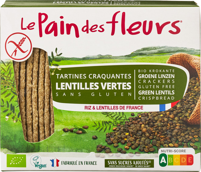 Crispbread groene linzen (150g)