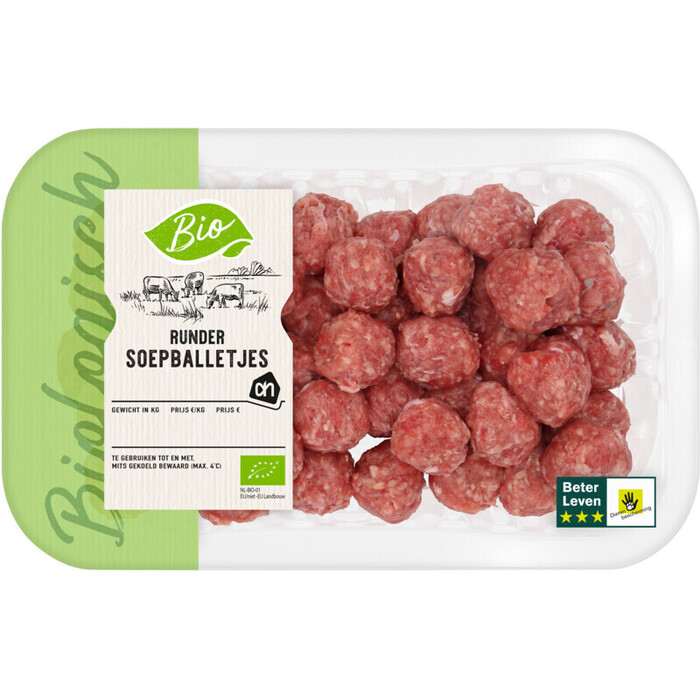 AH Biologisch Rundersoepballetjes (250g)