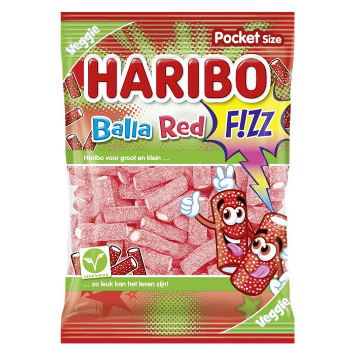 Haribo Balla Red F!ZZ Pocket Size 70 g (70g)