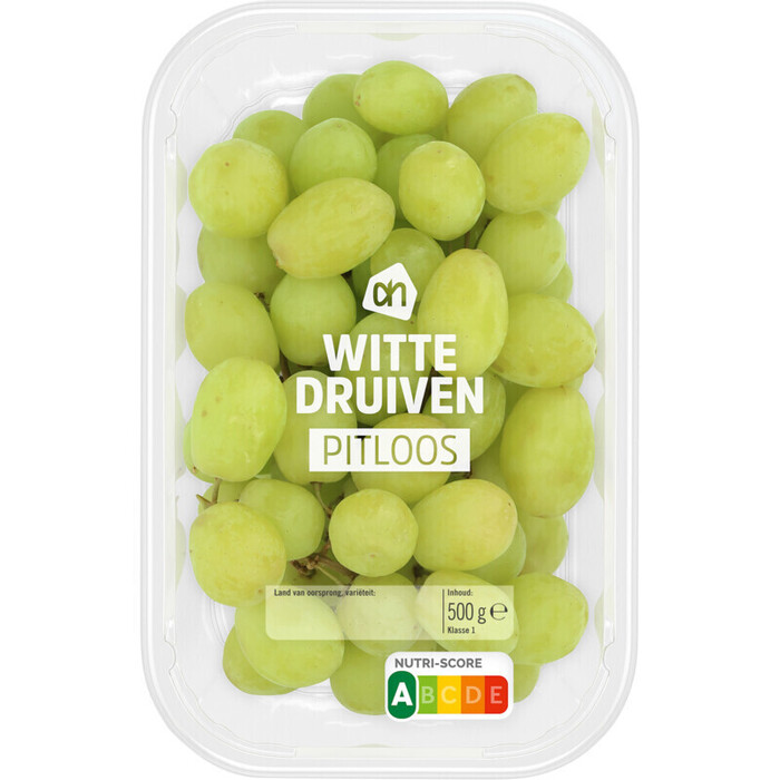 Pitloze witte druiven (bak, 500g)