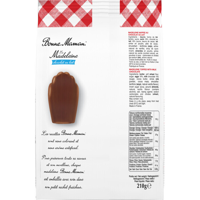 Bonne Maman La Madeleine Chocolat au Lait 7 Stuks 210 g (210g)