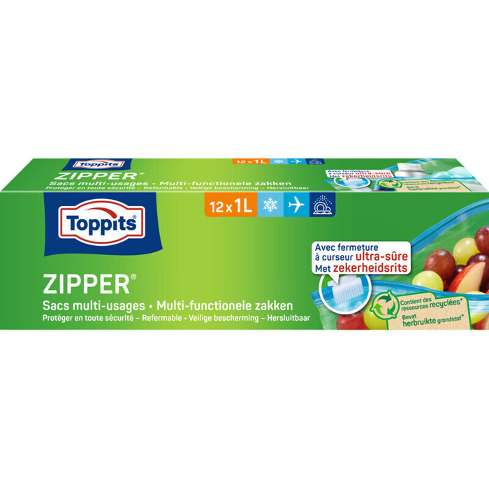 Diepvrieszak Zipper 1 liter (12 st.)