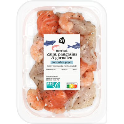 AH Roerbak zalm pangasius garnalen zeezout (250g)