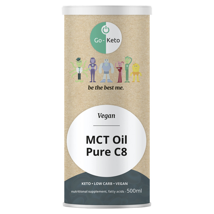 Go-Keto MCT Olie C8 Vegan Pure 500 ml Koker (0.5L)