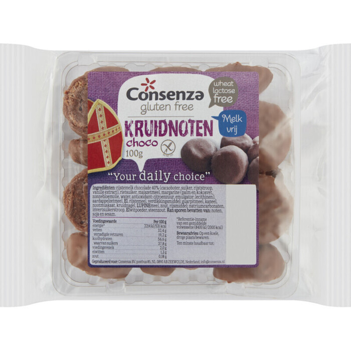 Consenza Kruidnoten gechocolateerd (100g)