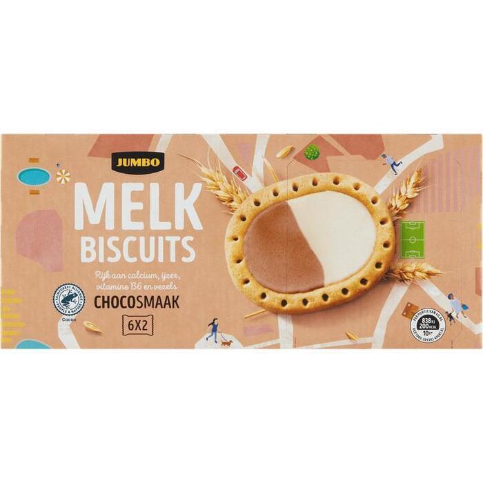 Jumbo Melk Biscuits Chocosmaak 6 x 40,8 g (6 × 40.8g)