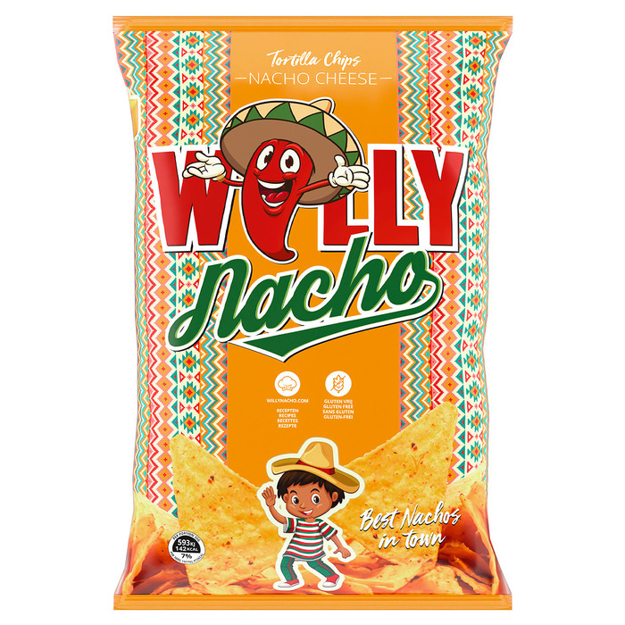 Willy Nacho Tortilla Chips Nacho Cheese 200g (200g)