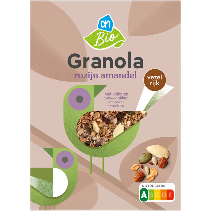 AH Biologisch Granola rozijn amandel (450g)