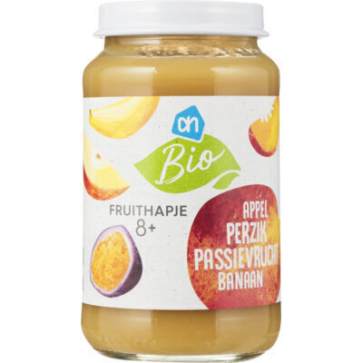 AH Biologisch Fruithapje appel-perzik ban-passie fr 8m (200g)