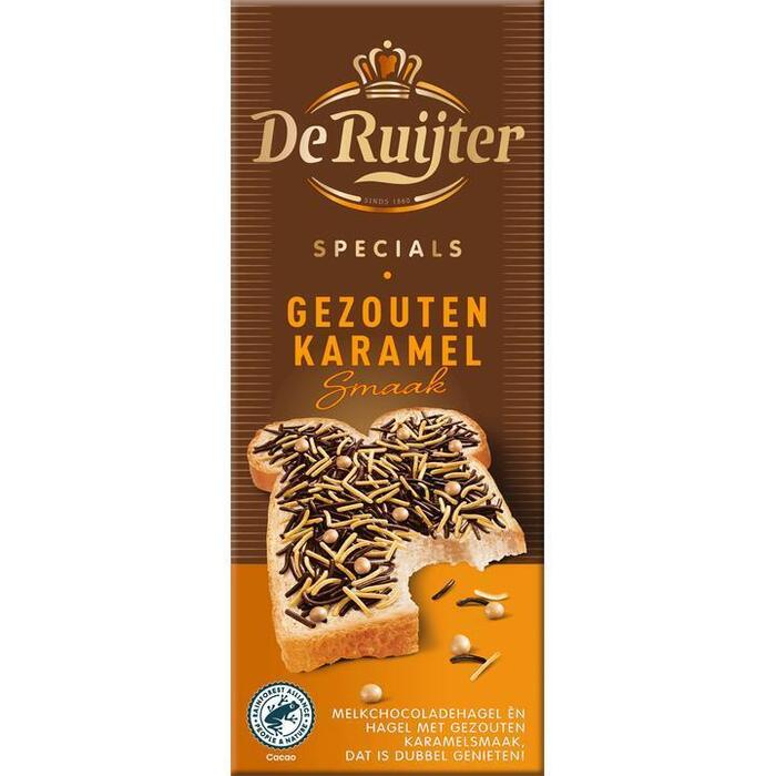 Chocoladehagel specials gezouten karamel (Doos, 200g)