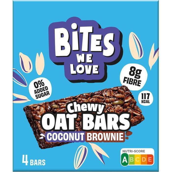 BitesWeLove Chewy Oat Coconut Brownie 4 Stuks