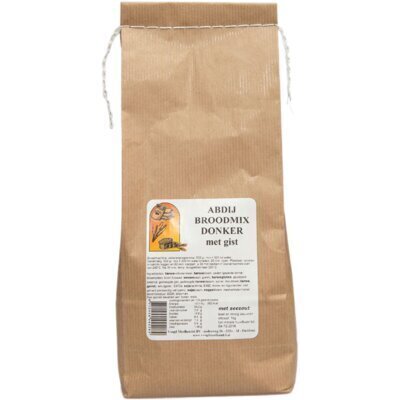 Abdij Broodmix Donker mer gist (zak, 1kg)