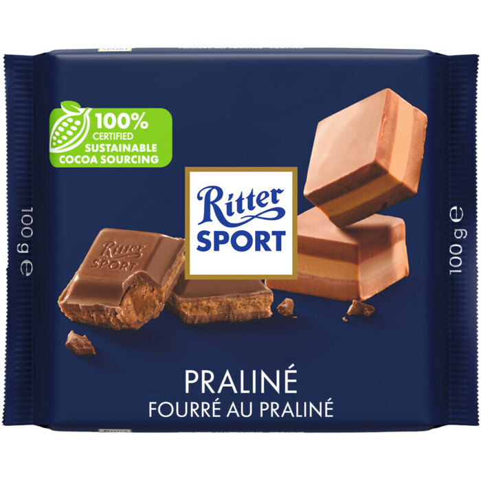 Praliné chocoladereep (plastic, 100g)