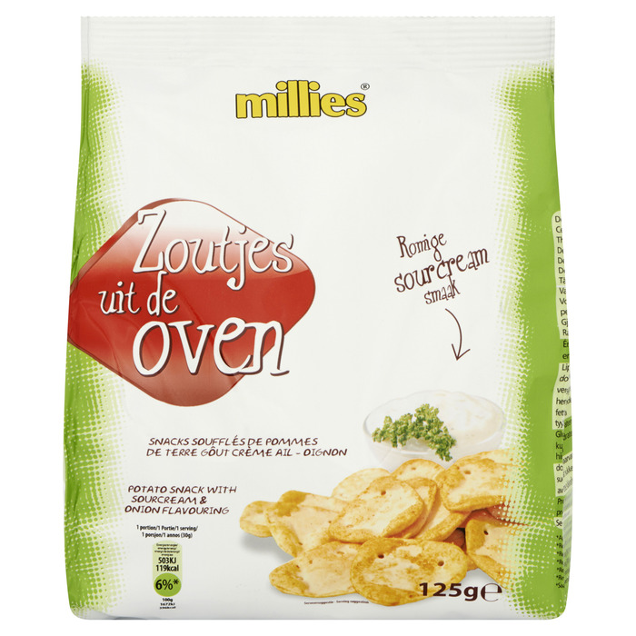 Zoutjes uit de oven-romige sourcream (Zak, 125g)