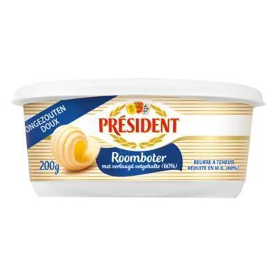 Président Roomboter ongezouten (200g)