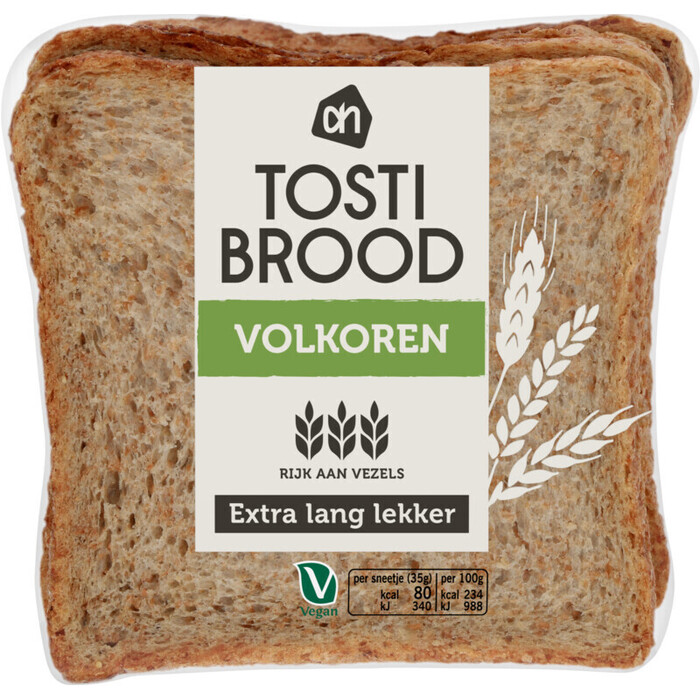 AH Extra lang lekker tostibrood volkoren (440g)