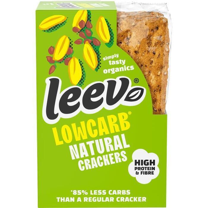 Leev Organic Qrackers Linseed 80 g (Doos, 80g)
