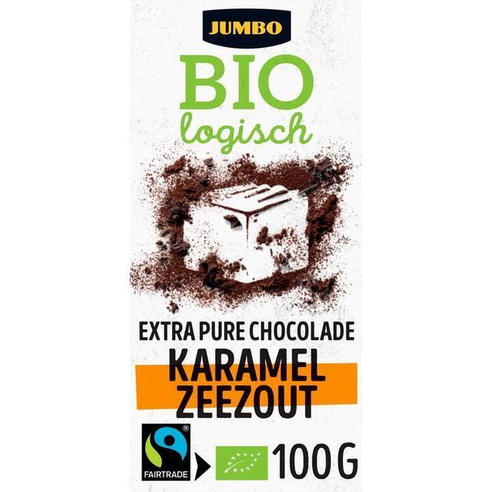 Jumbo Biologisch Extra Pure Chocolade Karamel Zeezout 100 g (100g)