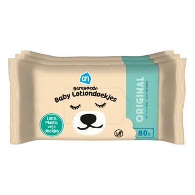 AH Beregoede baby lotiondoekjes 3-pack