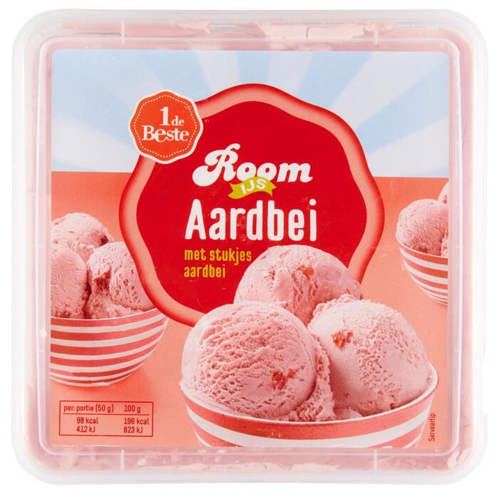 1 de Beste Roomijs aardbei (1L)