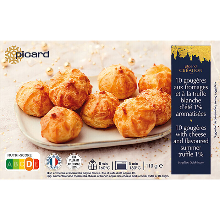 Picard 10 gougeres with cheese (10 × 11g)