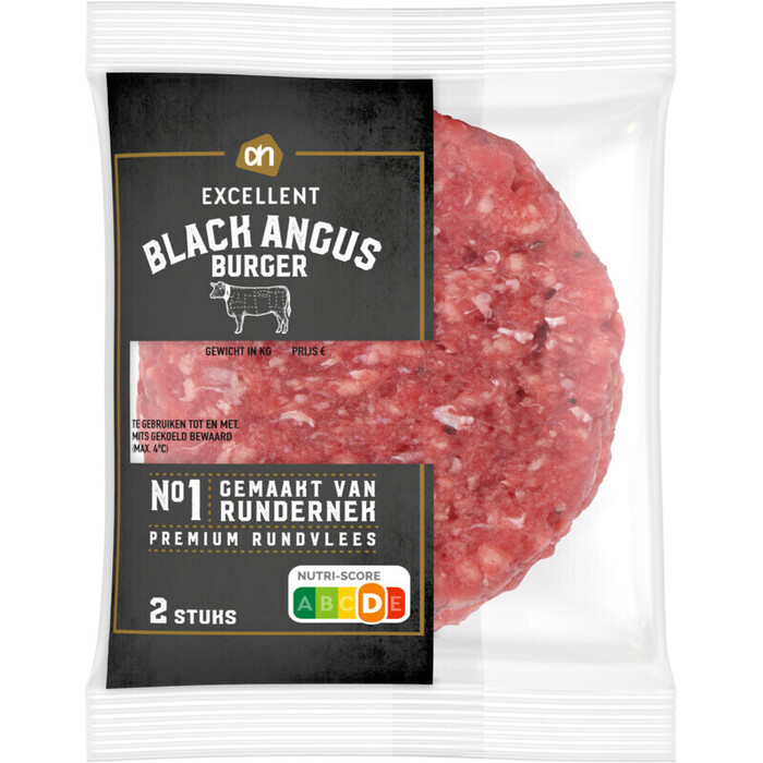AH Excellent Black angus burger (2 × 125g)