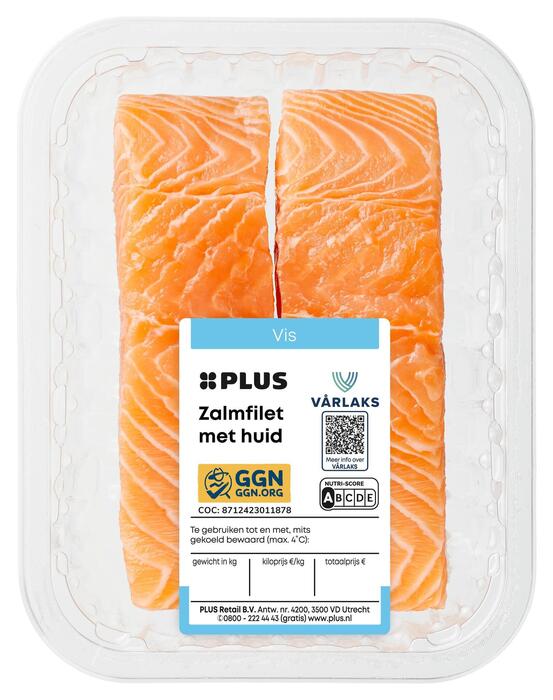 PLUS Zalmfilet met huid 2st