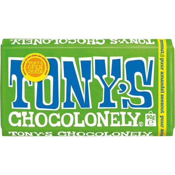 Tony's Chocolonely Reep puur amandel zeezout (90g)