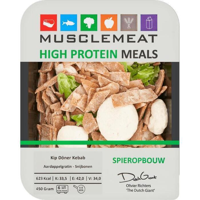 Muscle Meat High Protein Meals Kip Döner Kebab Aardappelgratin - Snijbonen Spieropbouw 450g (450g)