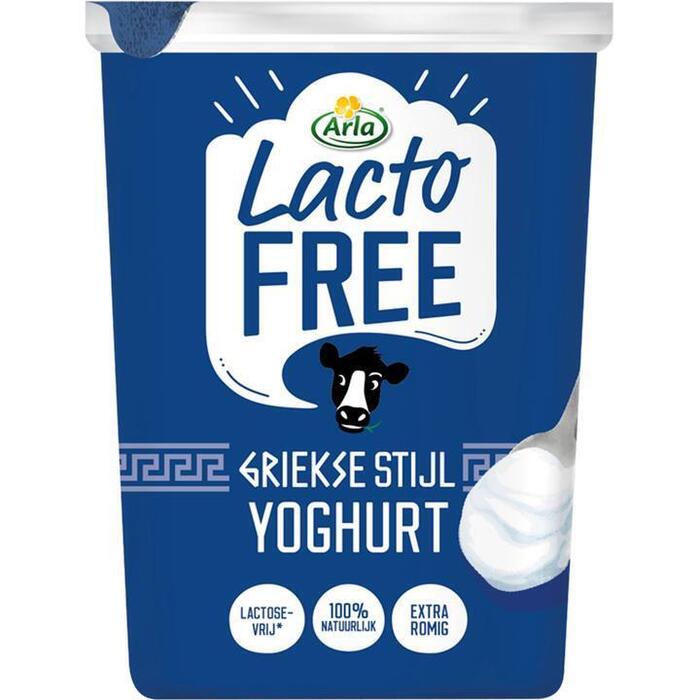 Arla Lactofree griekse stijl yoghurt lactosevrij 450 g (450g)