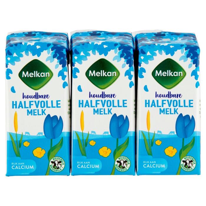 Melkan Houdbare melk halfvol (6 × 200ml)
