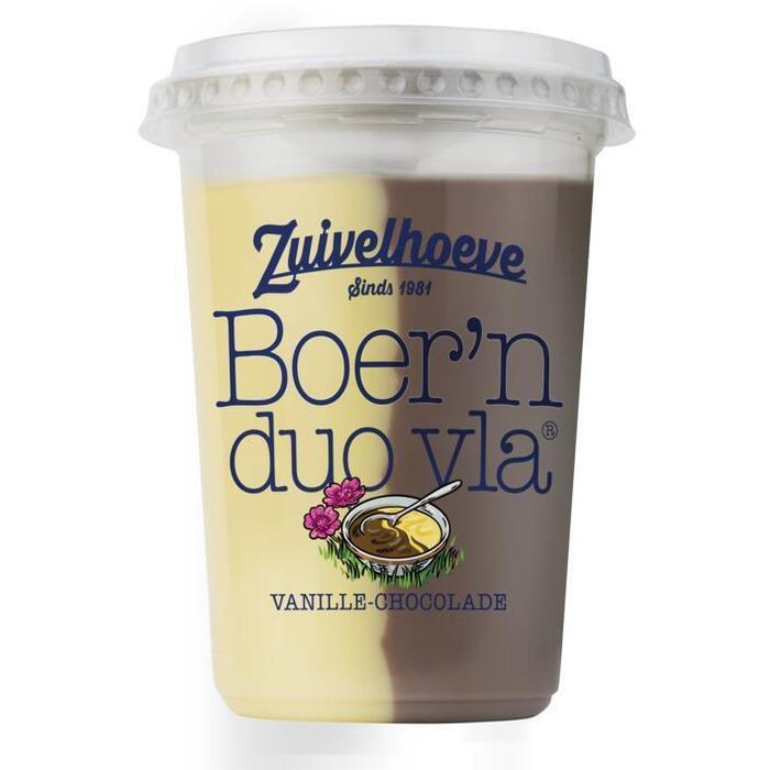 Zuivelhoeve Boer'n vla vanille chocolade beker (450g)