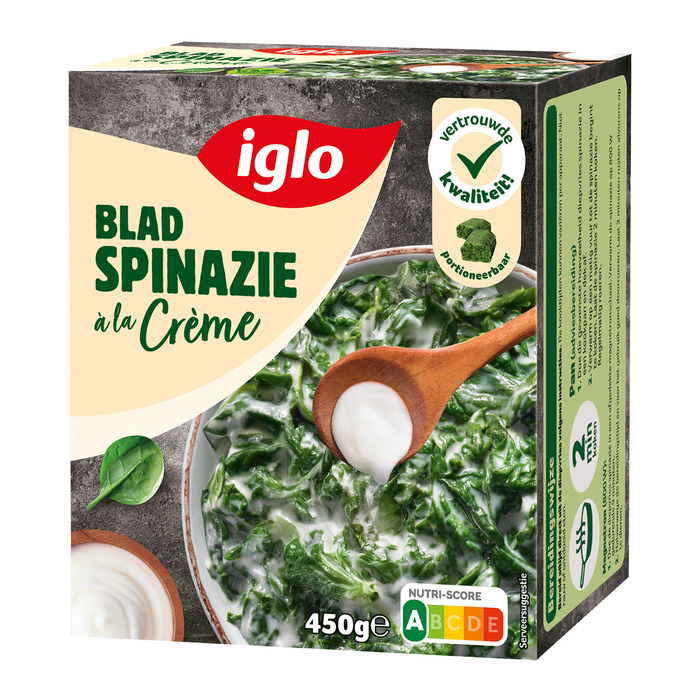Iglo Bladspinazie à la crème 450 g (450g)
