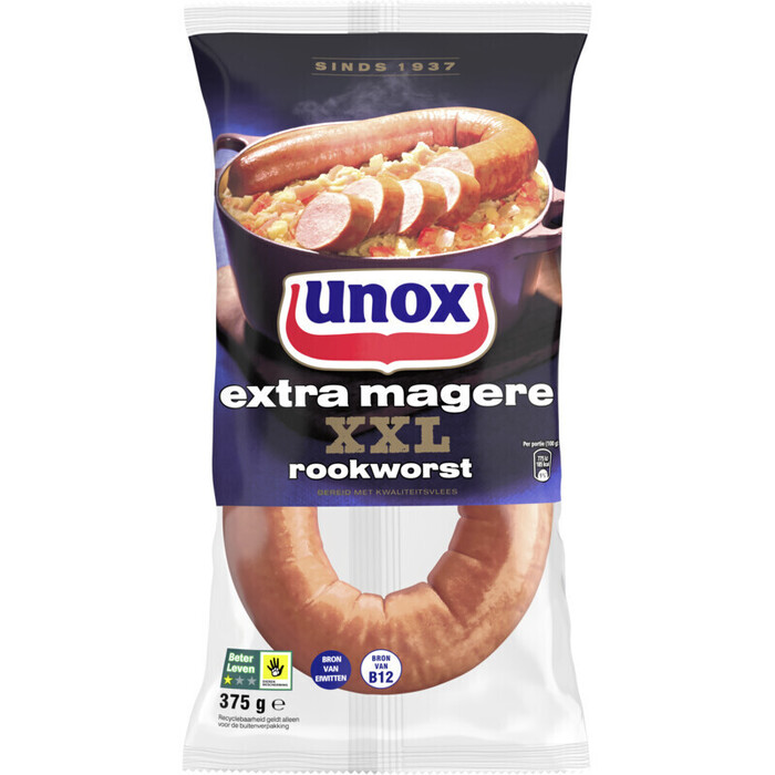 Unox Extra Magere XXL Rookworst  375 g (375g)