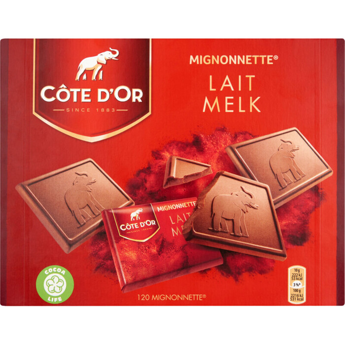Côte d'Or Mignonnette Melk 120 Stuks 1200 g (1.2kg)