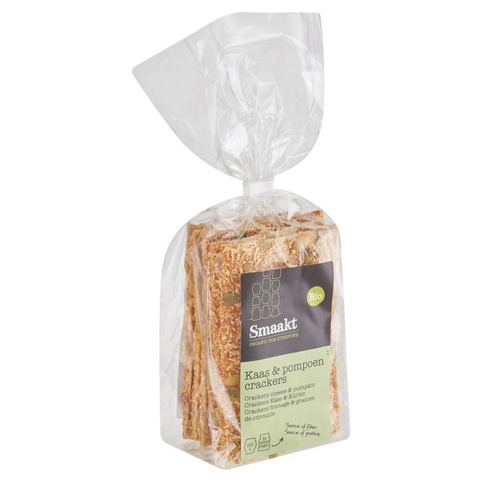 Crackers kaas-pompoen (Zak, 200g)
