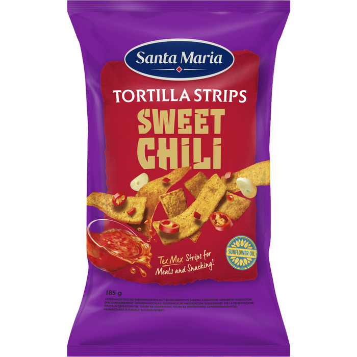 Santa Maria Tortilla Chips Sweet Chili Strips 185g (185g)