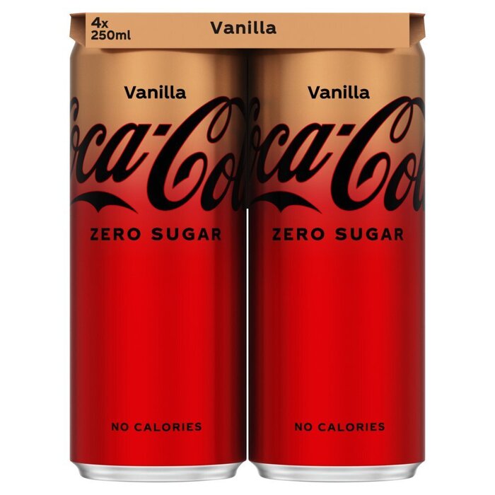 Coca-Cola Zero Sugar Vanilla 4 x 250 ml (250ml)