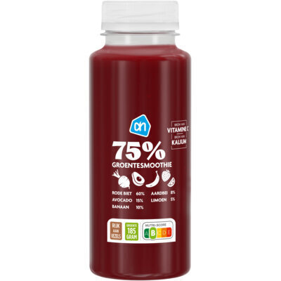 AH 75% Groentesmoothie rode biet aardbei (250ml)