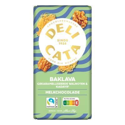 Delicata Reep baklava melk chocolade (150g)