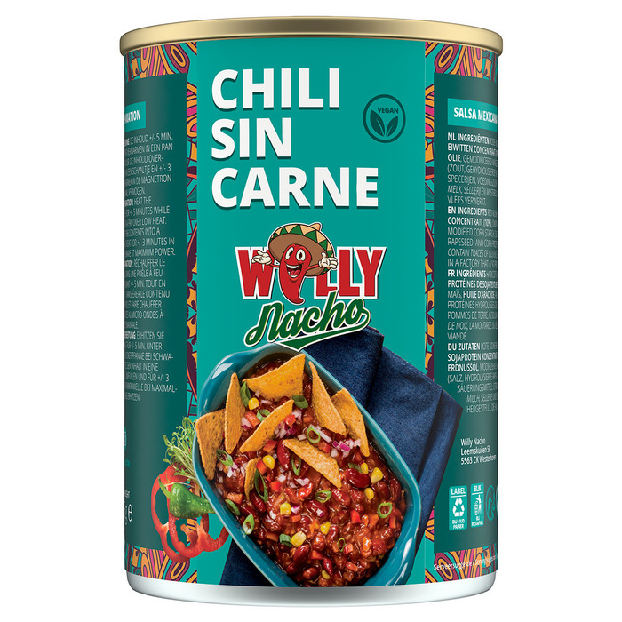 WILLY nacho Salsa Mexicana Chili sin Carne 425 g (425g)