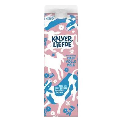 Kalverliefde Halfvolle melk biologisch (1L)
