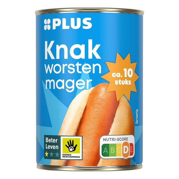 Magere knakworsten 1 ster beter leven (Blik, 400g)