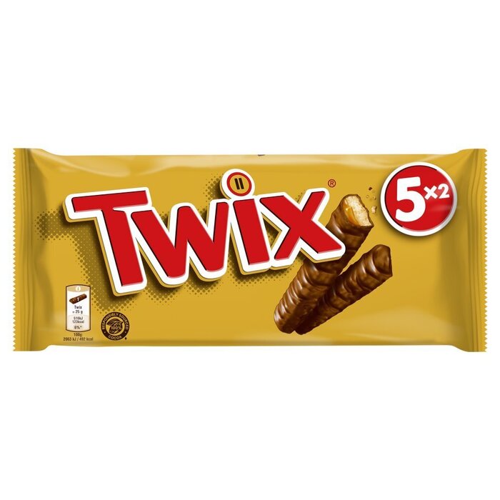 Twix Melk chocolade karamel koekjes multipack verpakking (25g)