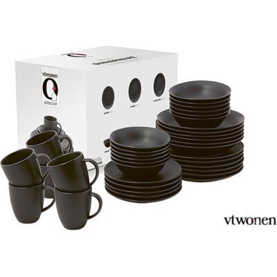 vtwonen Serviesset 36-delig matt black