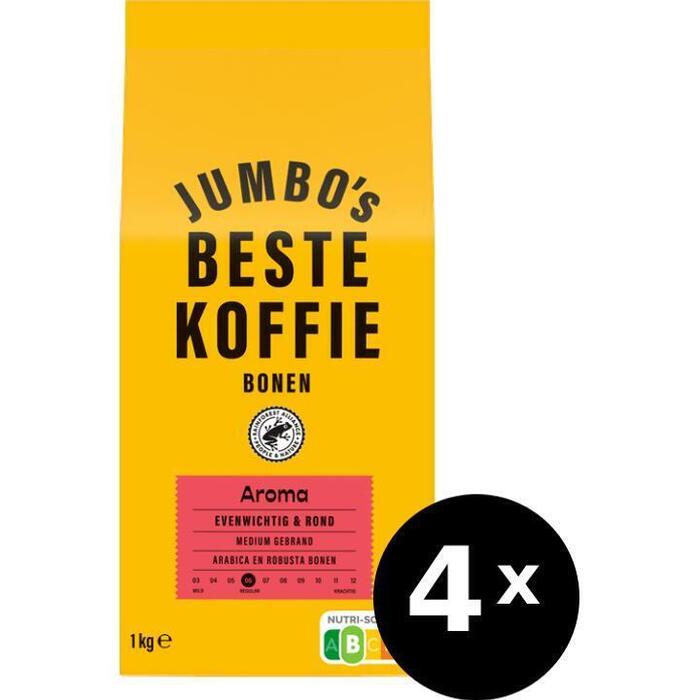 Jumbo's Beste Koffiebonen Aroma 4 x 1kg (1kg)