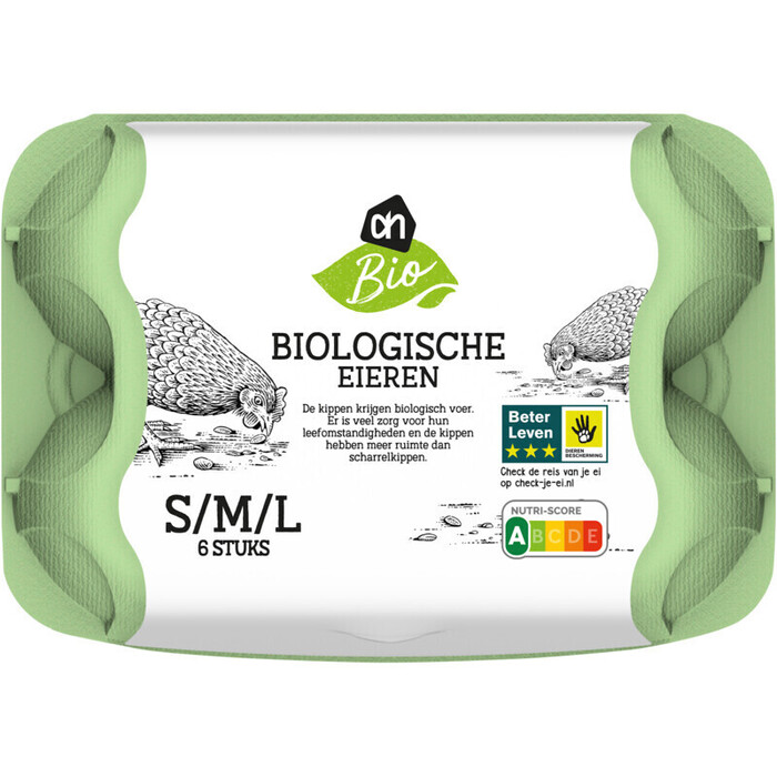 Biologisch Eieren (doos, 6 st.)