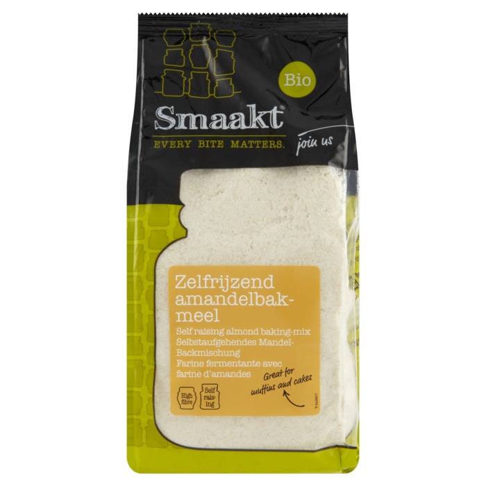 Smaakt Bio Zelfrijzend Amandelbakmeel 200 g (Zak, 200g)