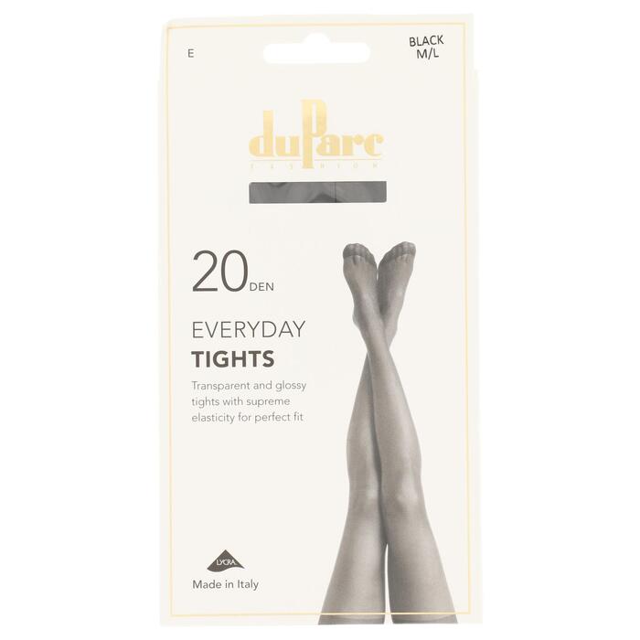 DuParc Panty Lycra 20D Glans Zwart ML